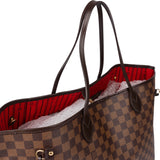 Louis Vuitton Damier Ebene Monogram Neverfull GM Shopper Handbag
