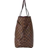 Louis Vuitton Damier Ebene Monogram Neverfull GM Shopper Handbag