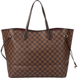 Louis Vuitton Damier Ebene Monogram Neverfull GM Shopper Handbag