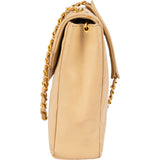 Chanel Quilted Lambskin 24K Gold Single Flap Crossbody Bag