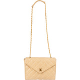 Chanel Quilted Lambskin 24K Gold Single Flap Crossbody Bag