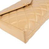 Chanel Quilted Lambskin 24K Gold Single Flap Crossbody Bag