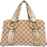 Gucci GG Monogram Golden Bamboo Handbag