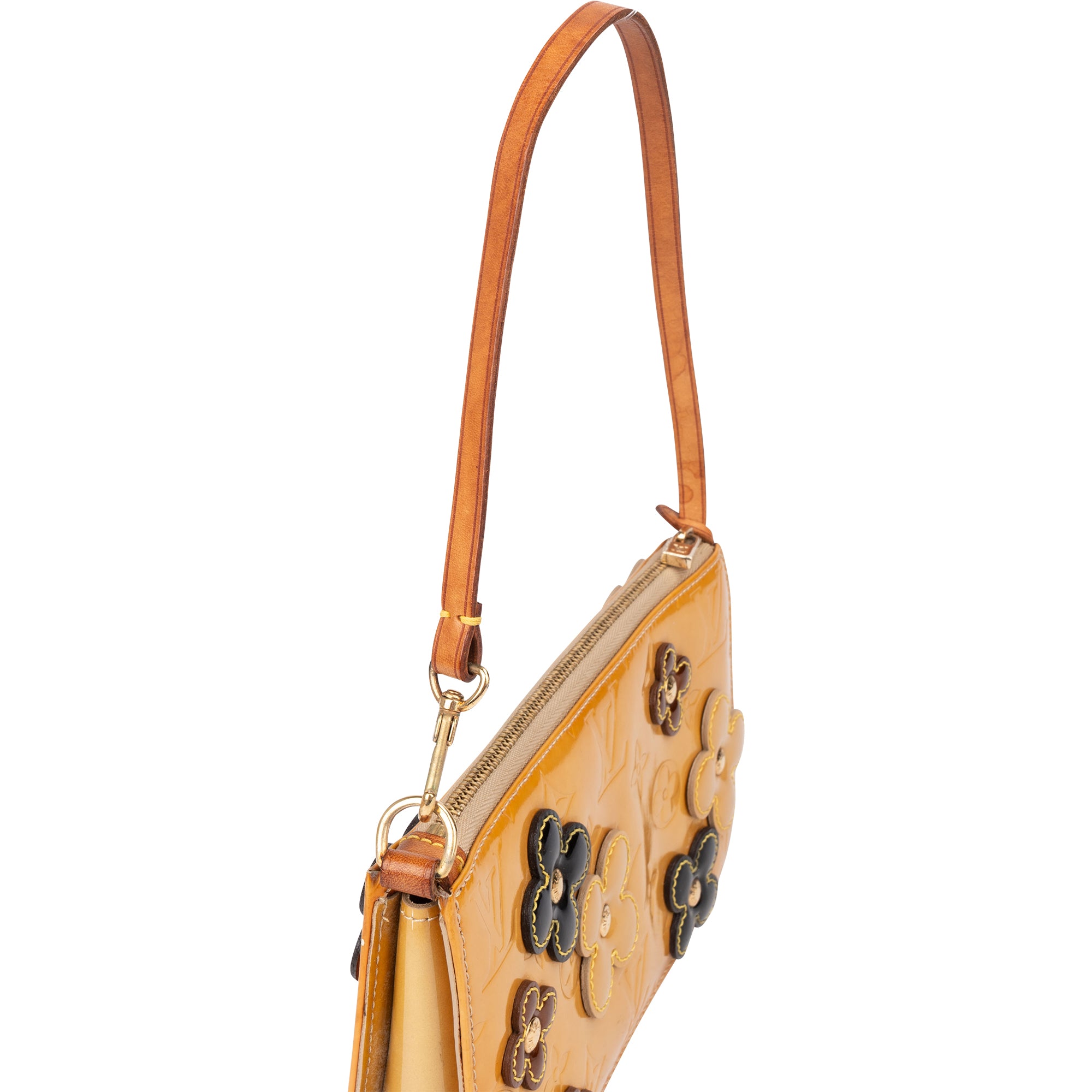 Louis Vuitton Limited Flower Vernis Monogram Lexington Pochette Handbag - vintageandkickz