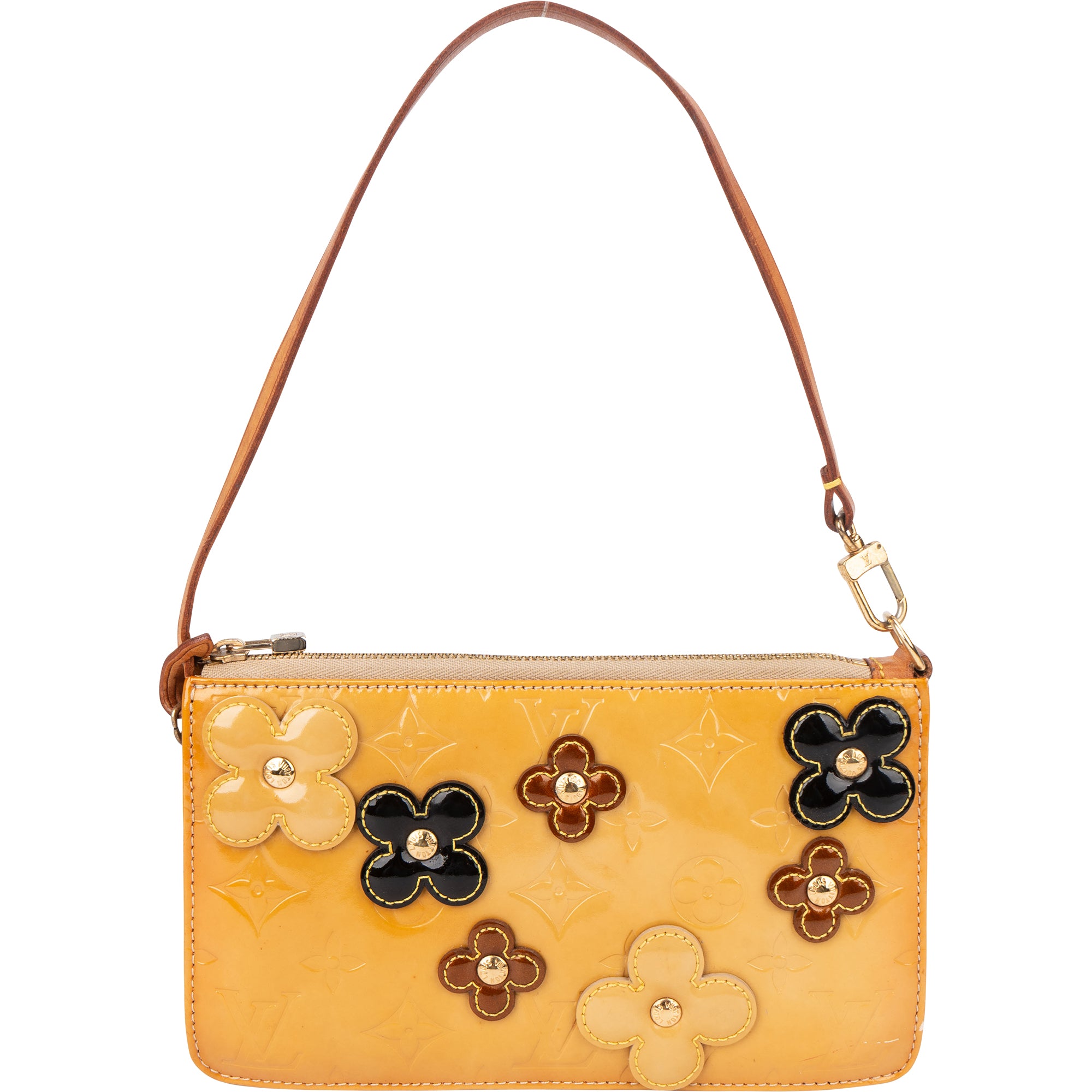 Louis Vuitton Limited Flower Vernis Monogram Lexington Pochette Handbag - vintageandkickz