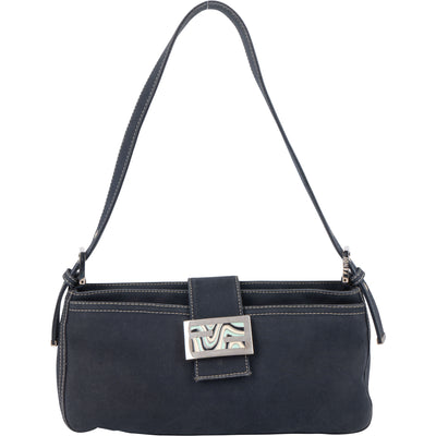Fendi Limited FF Buckle Baguette Shoulder Bag - vintageandkickz
