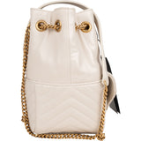 Saint Laurent Chevron Leather Joe Crossbody Bucket Bag
