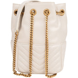Saint Laurent Chevron Leather Joe Crossbody Bucket Bag