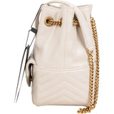 Saint Laurent Chevron Leather Joe Crossbody Bucket Bag
