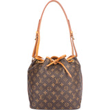 Louis Vuitton Canvas Monogram Sac Noe Petit Shoulder Bag