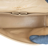 Chanel Quilted Lambskin 24K Gold Small Double Flap Crossbody Bag