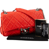 Chanel Quilted Lambskin Palladium Single Flap Shoulder Bag