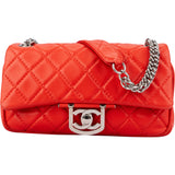 Chanel Quilted Lambskin Palladium Single Flap Shoulder Bag