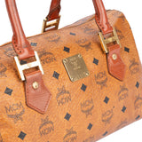 MCM Visetos Monogram Boston Handbag