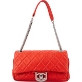 Chanel Quilted Lambskin Palladium Single Flap Shoulder Bag