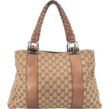 Gucci GG Monogram Bamboo Handbag