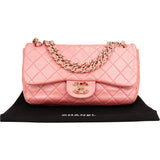 Chanel Quilted Lambskin Crystal CC Single Flap Shoulder Bag
