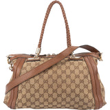 Gucci GG Monogram Braided Leather Handbag
