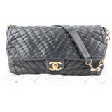 Chanel Quilted Chevron Single Flap Shoulder Bag