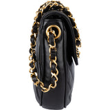 Chanel Quilted Chevron Lambskin Single Flap Crossbody Bag
