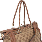 Gucci GG Monogram Braided Leather Handbag