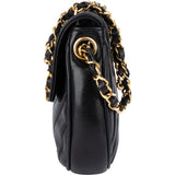 Chanel Quilted Chevron Lambskin Single Flap Crossbody Bag