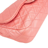 Chanel Quilted Lambskin Crystal CC Single Flap Shoulder Bag