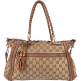 Gucci GG Monogram Braided Leather Handbag