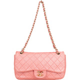 Chanel Quilted Lambskin Crystal CC Single Flap Shoulder Bag