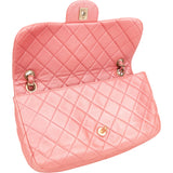 Chanel Quilted Lambskin Crystal CC Single Flap Shoulder Bag