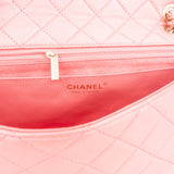 Chanel Quilted Lambskin Crystal CC Single Flap Shoulder Bag