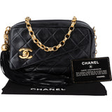 Chanel Quilted Lambskin 24K Gold Camera Crossbody Bag