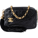 Chanel Quilted Lambskin 24K Gold Camera Crossbody Bag