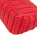 Chanel Red Seoul Crochet Antique Mini Single Flap Crossbody Bag