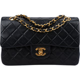 Chanel Quilted Lambskin 24K Gold Small Flap Crossbody Bag