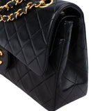 Chanel Quilted Lambskin 24K Gold Small Flap Crossbody Bag