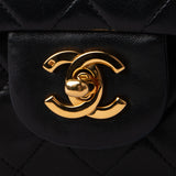 Chanel Quilted Lambskin 24K Gold Small Flap Crossbody Bag