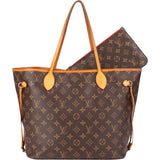 Louis Vuitton Canvas Monogram Neverfull MM Shopper Handbag