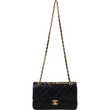 Chanel Quilted Lambskin 24K Gold Small Flap Crossbody Bag