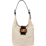 Fendi Cottton Limited Baguette Buckle Shoulder Bag