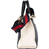 Gucci Bicolor Calfskin Bamboo Buckle Handbag