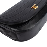 Chanel Stitching Lambskin 24K Gold Halfmoon Single Flap Shoulder Bag