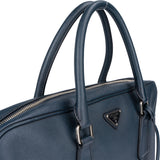 Prada Blue Saffiano Leather Business Handbag