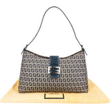 Fendi FF Monogram Baguette Buckle Shoulder Bag