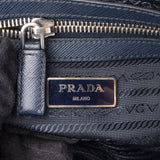 Prada Blue Saffiano Leather Business Handbag