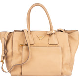 Prada Beige Leather Vitello Handbag