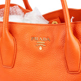 Prada Orange Big Sac Cabas Handbag