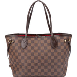 Louis Vuitton Damier Ebene Monogram Neverfull PM Handbag