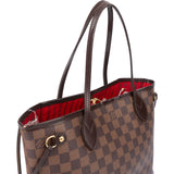 Louis Vuitton Damier Ebene Monogram Neverfull PM Handbag