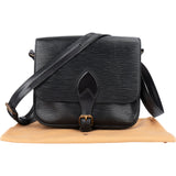Louis Vuitton Noir Epi Leather Cartouchiere MM Crossbody Bag